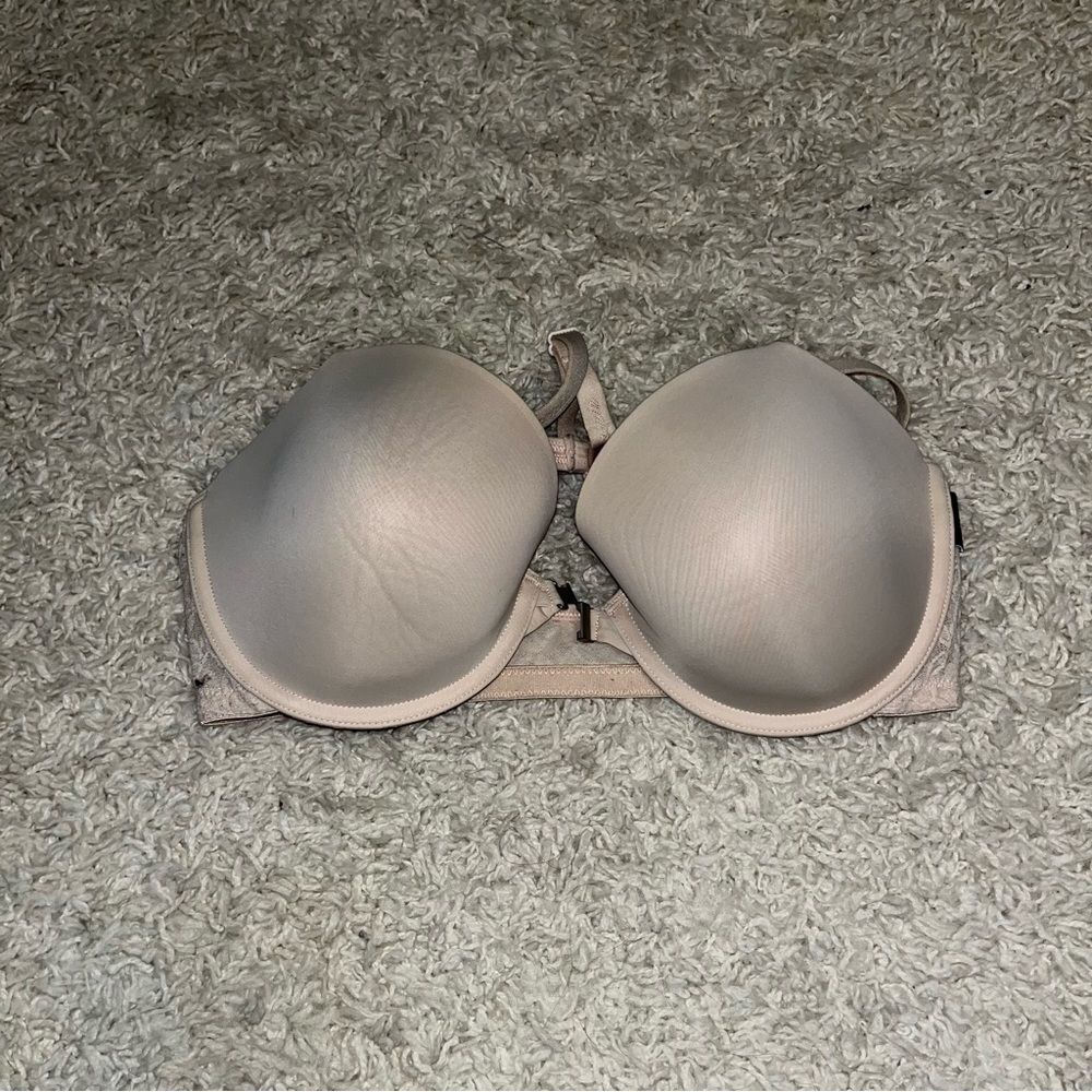 aerie front clasp beige bra 32dd